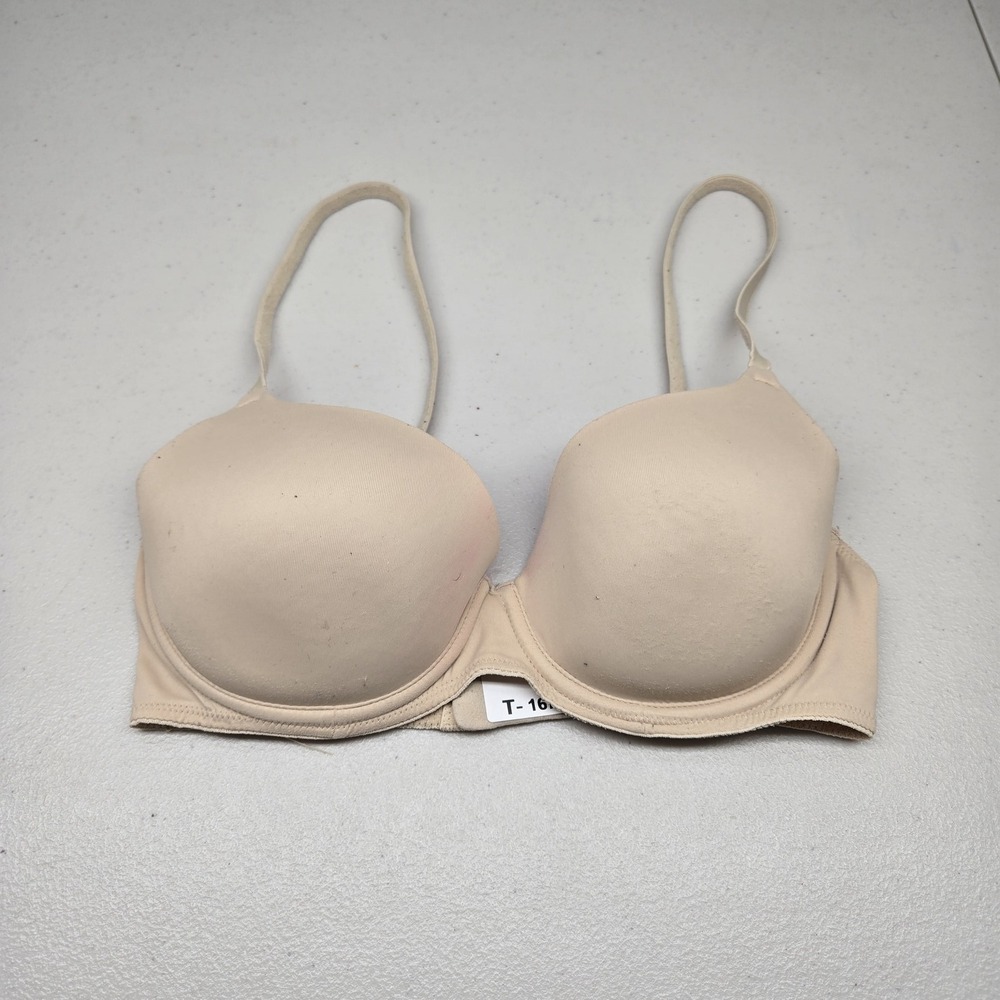 Victoria's Secret PINK Women Bra 32D Beige Underwired Everywhere Lightly READ